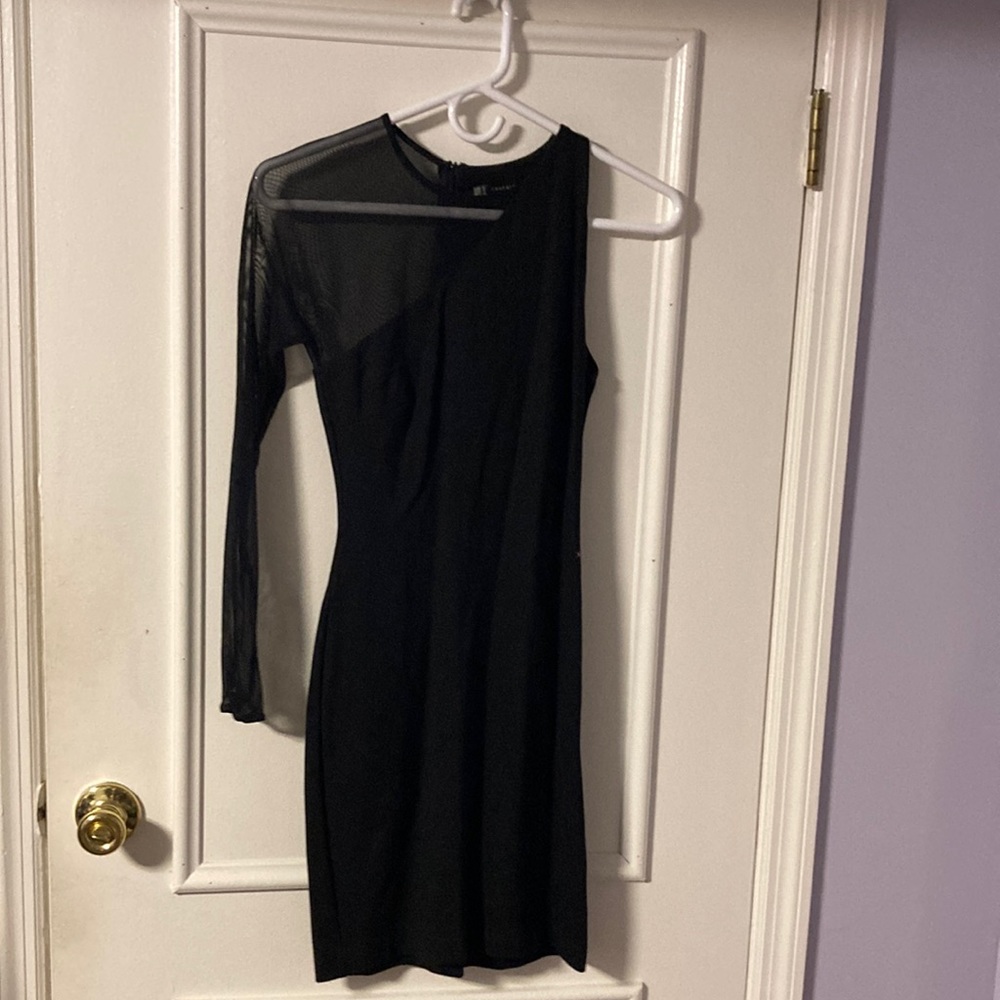 Zara one mesh sleeve mini dress